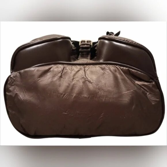 Vintage Hunting World Nylon w/Leather Trim Backpack Chocolate Brown w/COA - Picture 5 of 11